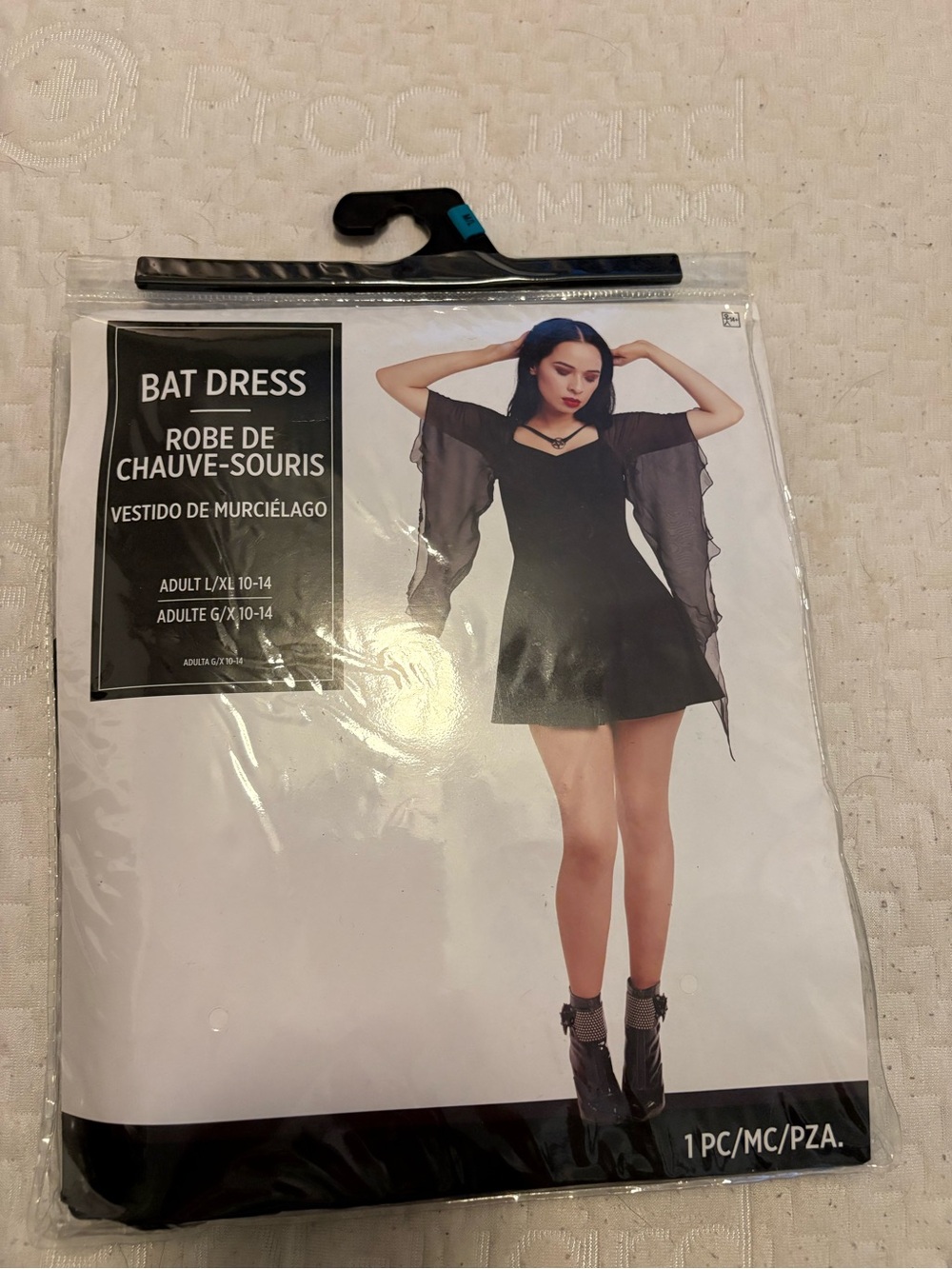 Bat Dress women’s Costume Adult large/xL 10-14 Halloween Fancy